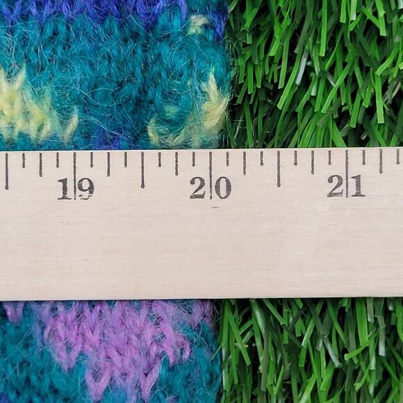 Vintage 90s Fuzzy Sweater Womens Medium 20x22 Baggy - Picture 5 of 11